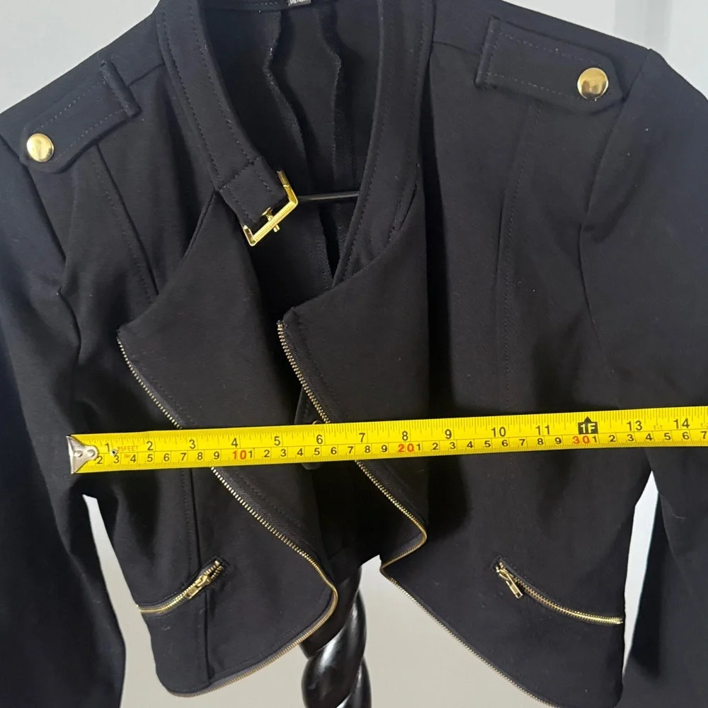 Shinestar Black Blazer with Gold Accents - Picture 4 of 4